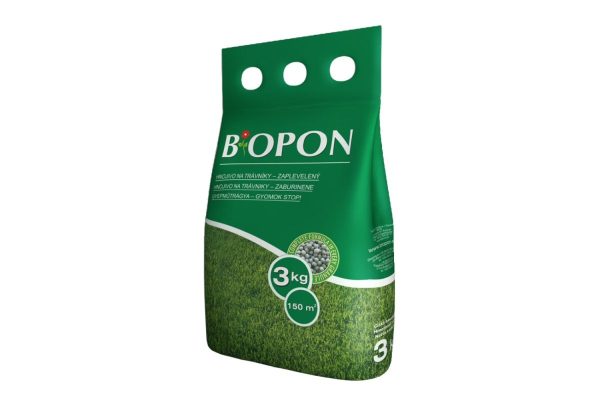 Biopon növénytáp- Gyepműtrágya GYOM-STOP műtrágya granulátum  3 kg