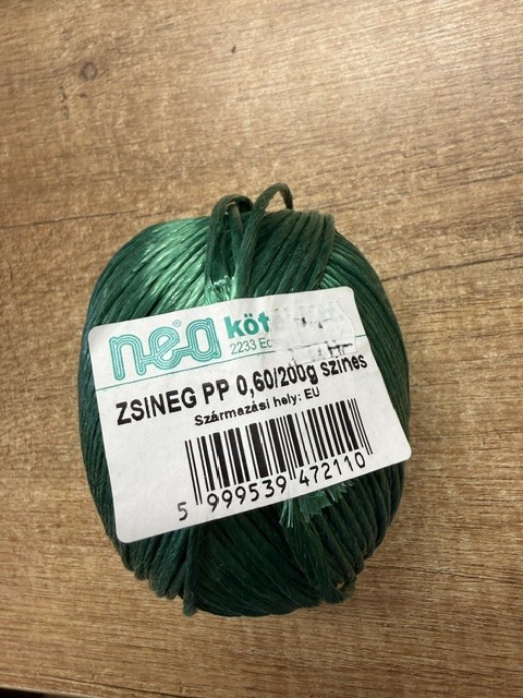 Zsineg–PP 0,60/200g Zöld