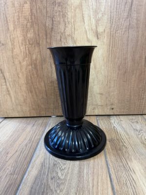 Temetői virágváza Nehezített Fekete 25cm