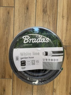 Bradas locsoló tömlő /White Line-szürke/ 3/4″ 20m