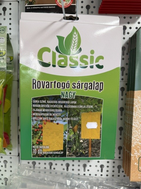 Classic rovarfogó sárgalap nagy 10 db/cs