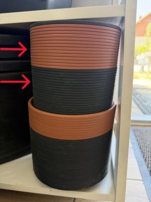 Virágcserép alátét 17 cm terrakotta/antracit