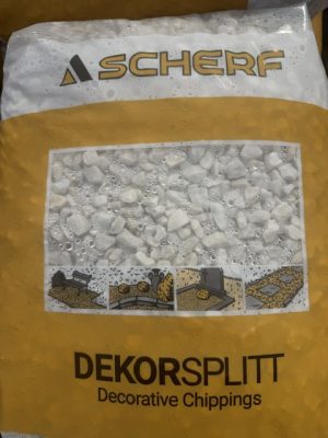Scherf Marmorsplitt Matt-Weiß - Matt fehér márványzúzalék 8-12 mm 25 Kg